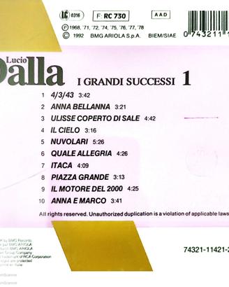 CD Lucio Dalla