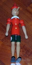 Pinocchio originale in legno con arti mobili