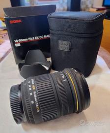Sigma 18-50mm f2.8 EX DC Macro e imballo originale
