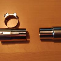 Adattatore riduttore scarico moto auto