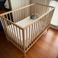 Lettino IKEA sniglar materasso, paracolpi,lenzuola