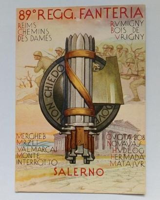 Cartolina  al 89° Reggimento Fanteria Salerno '30
