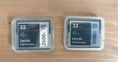 2 Schede CFast 2.0 - 32GB - NUOVE