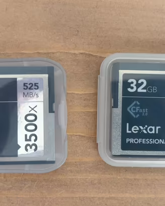 2 Schede CFast 2.0 - 32GB - NUOVE