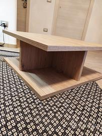 tavolo in legno rovere crudo