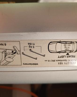 barre a3 8v audi originali