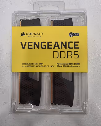 Corsair Vengeance DDR5 32GB (2x16GB) CL30 – Nuove!