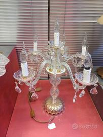 lampada  stile candelabro in vetro cristallo 