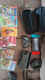 NINTENDO SWITCH + 6 GIOCHI + PRO CONTROLLER + ACCE