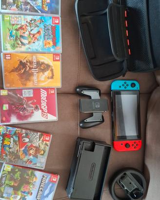 NINTENDO SWITCH + 6 GIOCHI + PRO CONTROLLER + ACCE