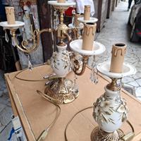 3 candelabro porcellana capodimonte 