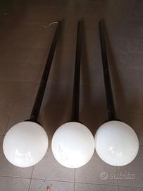 N 3 lampioni da giardino