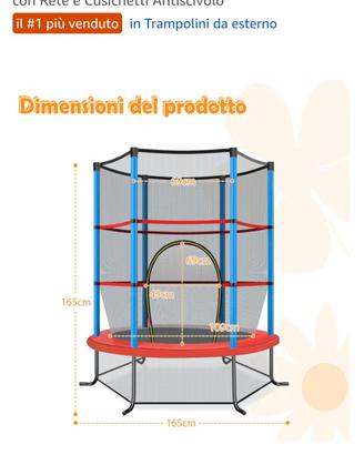 Trampolino elastico bambini da esterno