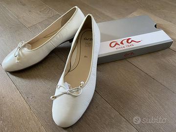 Nuove Ballerine: vera pelle – panna – taglia 42.5