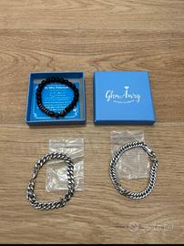 Lotto 10pz bracciali uomo acciaio