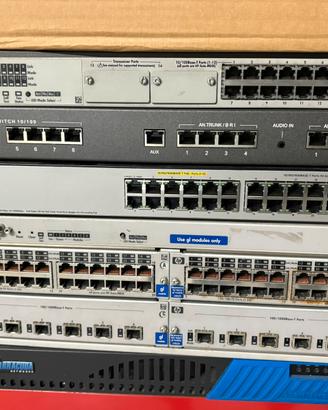 Verio materiale, firewall, server, switch, nas