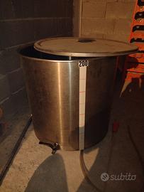 serbatoio inox vino 200 litri 
