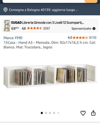 2 Porta libri mensola ikea marroni 118x 17x17