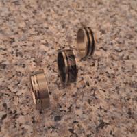 Set 3 Anelli Uomo Nero Argento