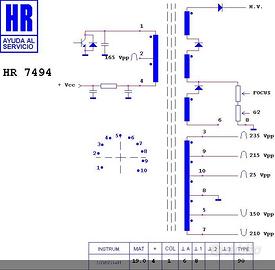 HR KONIG FAT30044 HR7494 - KFS60226B trasformatore