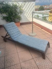 Lettino prendisole in legno