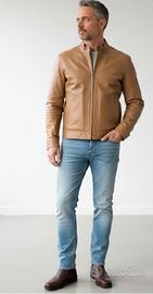 Giubbino di vera pelle "cafè racer"