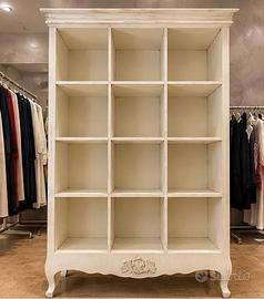 Libreria shabby chic 12 vani – Mobile espositore v