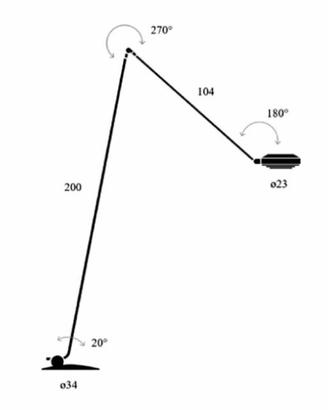 Lampada da terra Elle di Lumina