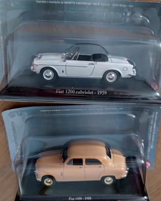 Coppia Modellini Fiat 1400 e 1200 Scala 1:43