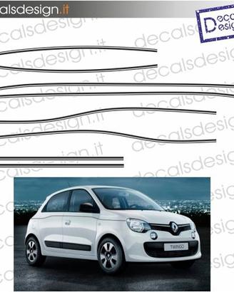 Adesivi replica fasce strisce Renault twingo