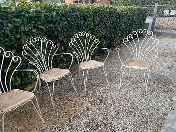 Sedie in ferro battuto n. 6
