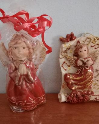 Due Angioletti in Ceramica da appendere 