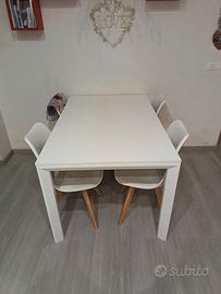 Tavolo da cucina bianco allungabile