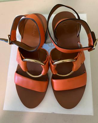 Sandali pelle arancione see by Chloe