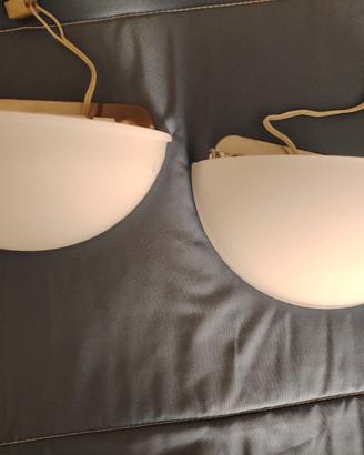 Coppia di applique da specchio in opalina francese