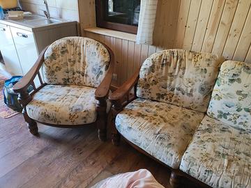 divano e poltrone stile rustico 