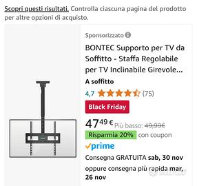 Supporto TV a soffitto