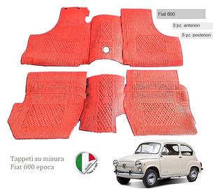 Tappetini Fiat 600 epoca colrati
