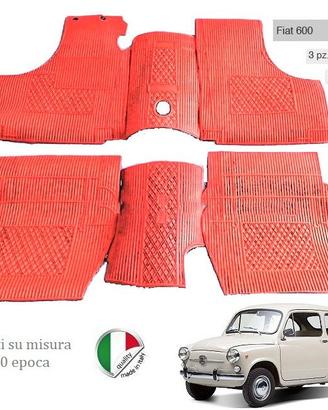 Tappetini Fiat 600 epoca colrati