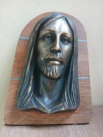 cristo in bronzo altorilievo  maca caggiati