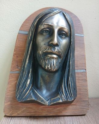 cristo in bronzo altorilievo  maca caggiati