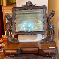 Specchiera antica con specchio artistico originale