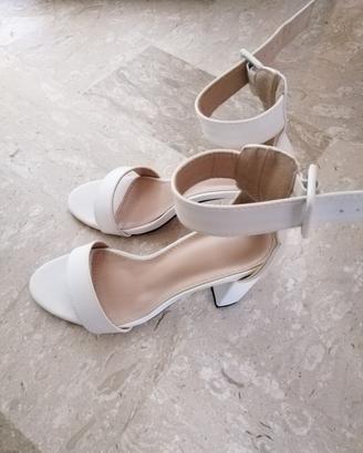 Scarpe con tacco bianche 