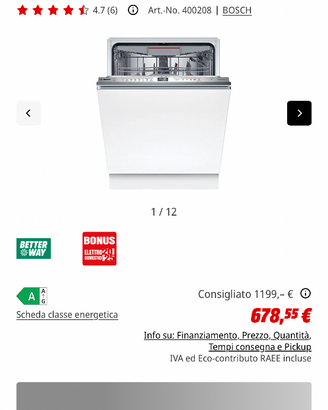 Lavastoviglie da incasso
