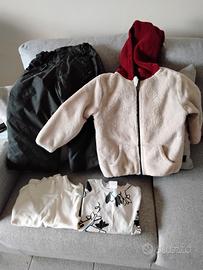 pantaloni imbottiti impermeabile e giubbino in pil