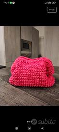 🌸 Borsetta handmade all’uncinetto – Rosa fluo 🌸