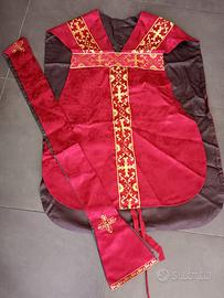 Casula con Stola Pastorale Liturgica Sacerdote Ros