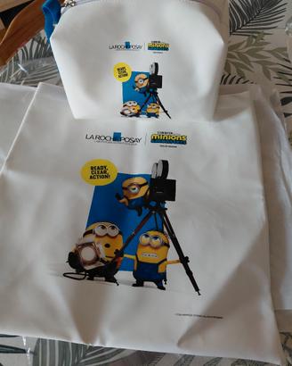 kit  pochette e bag minions 