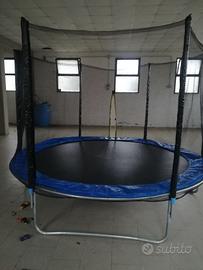 Trampolino elastico Ø 305 cm con rete di sicurezza