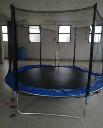 Trampolino elastico Ø 305 cm con rete di sicurezza